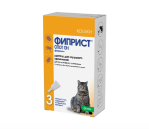 ФИПРИСТ спот-он 50 мг/ 0,5 мл №3 (д/кошек)